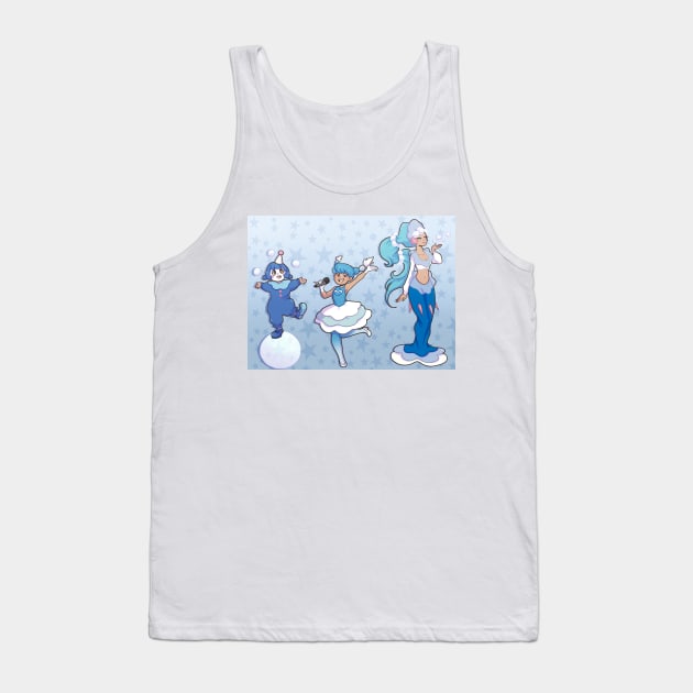 Popplio line Gijinka Tank Top by EsmaelJ